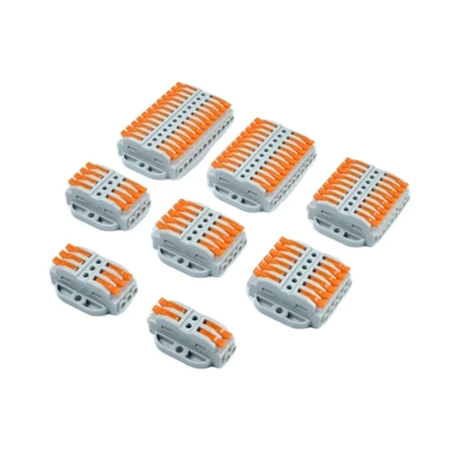 Fixed wire connector fast wiring terminal block plug-in connector quick connector multi-in multi-out