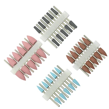10pcs Silicone Milling Cutter for Manicure Rubber Nail Drill Bit Machine Manicure Accessories Nail Buffer Polisher Grinder Tool
