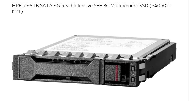Original HPE 6.4T 7.68T 15.36T 2.5inch SFF SC SSD for HPE DL360/DL365/DL380 Sever
