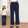 Navy Blue Plus size office slacks dress pants