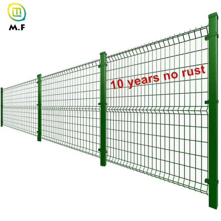 High Quality Galvanized Steel Metal PVC Coated 3d v Bending Curved Garden Welded Wire Mesh Panel Fence