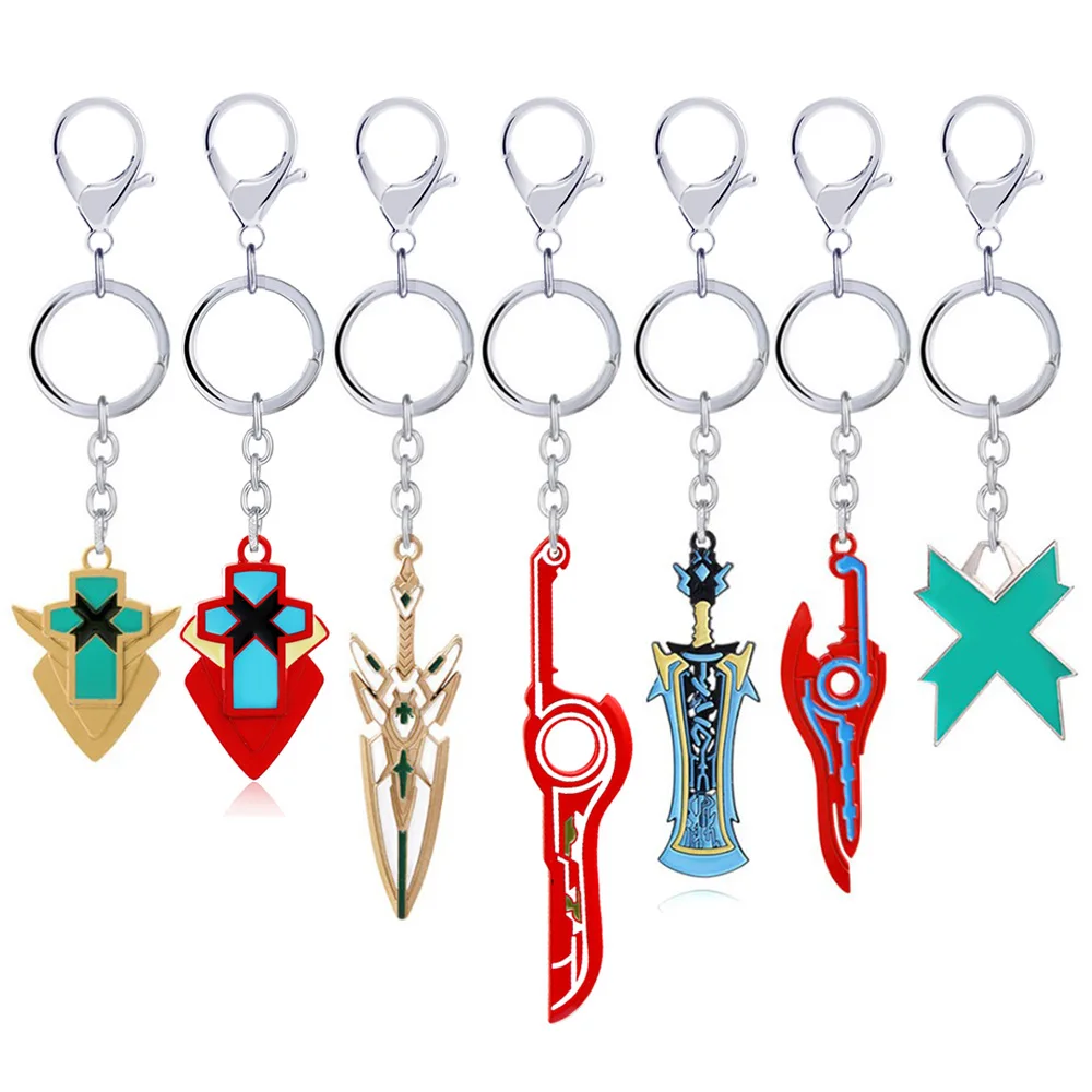 Game Xenoblade Chronicles Keychain Metal Sword Weapon Pendant