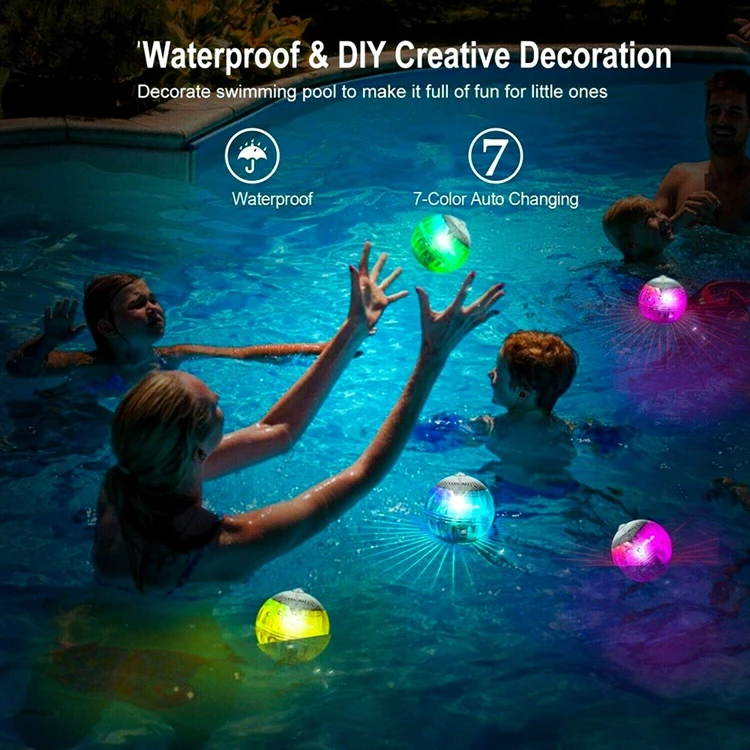 Outdoor Solar Floating Pool Light Waterproof Ip68 Solar LED Swimming Pool Light Colors Changing Solar Pond Lights for Hot Tub