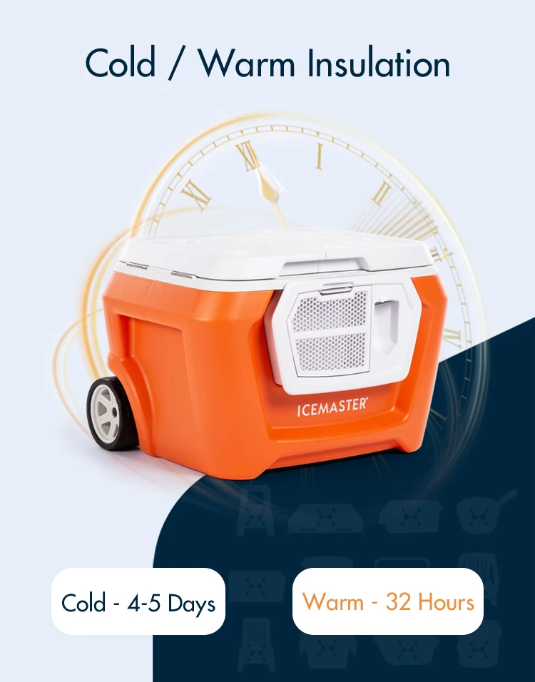 Icemaster 54l Multifunctional Wheeled Cooler With High Speed Blender