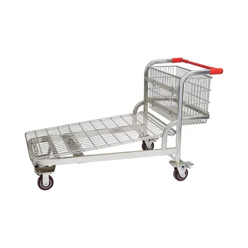 Warehouse special multi-functional double-layer heavy transport trolley