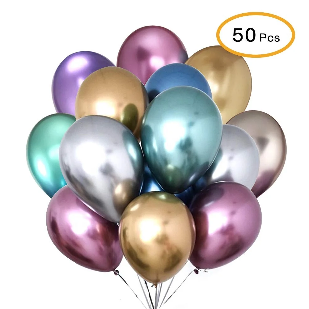 2021 Customized Amazon Hot Chrome 5inch Latex Metallic Balloons For Globos Decorations Wedding Party Decorated Ballon