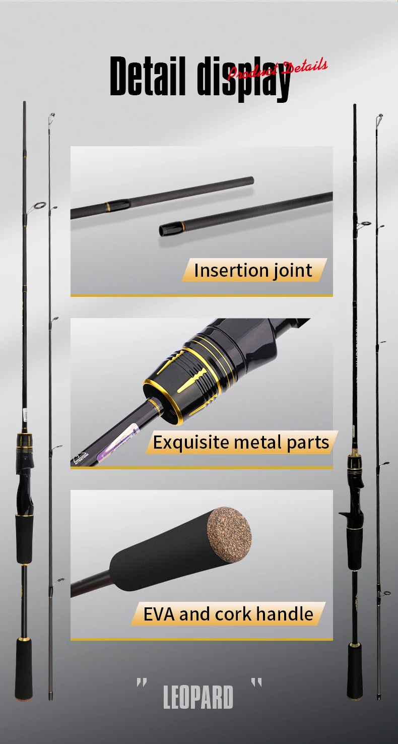 2024 High Carbon Bass Spinning Casting M Rods for Sea Fishing