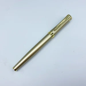 Hot Selling Luxury Champagne Metal Roller Pen with Custom Logo Stationery School Supplies Promotion   Metal Ballpoint Roller Pen