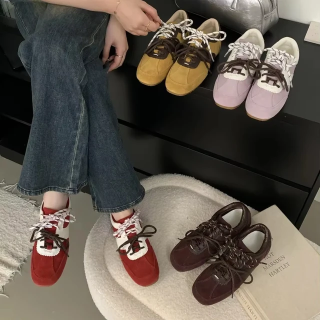 Vintage 2025 Women's winter training shoes Color Style New Style German leather lining