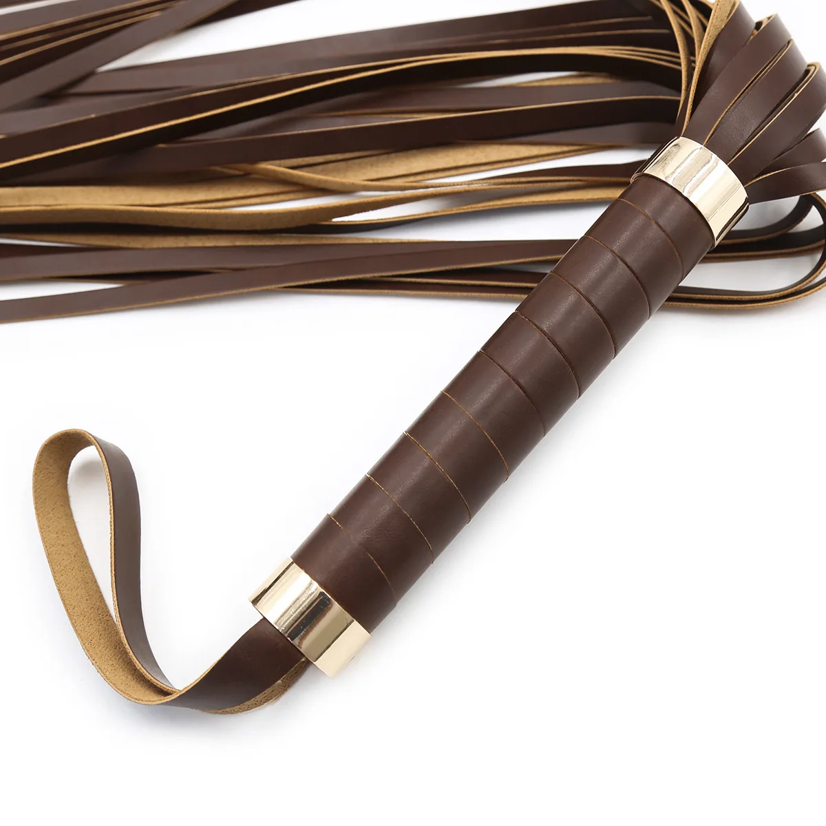 BDSM Short Leather Loose Whip - Spanking Punishment Tool