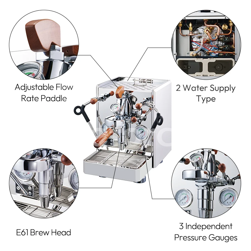 エクスプレスステンレスシングルヘッドコーヒーメーカーエスプレッソ