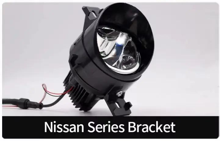 3 Inch Bi Led Laser Projector Lens Led Fog Lamps Waterproof 3 Colors 50W High Beam Low Beam LED Foggy Driving Light