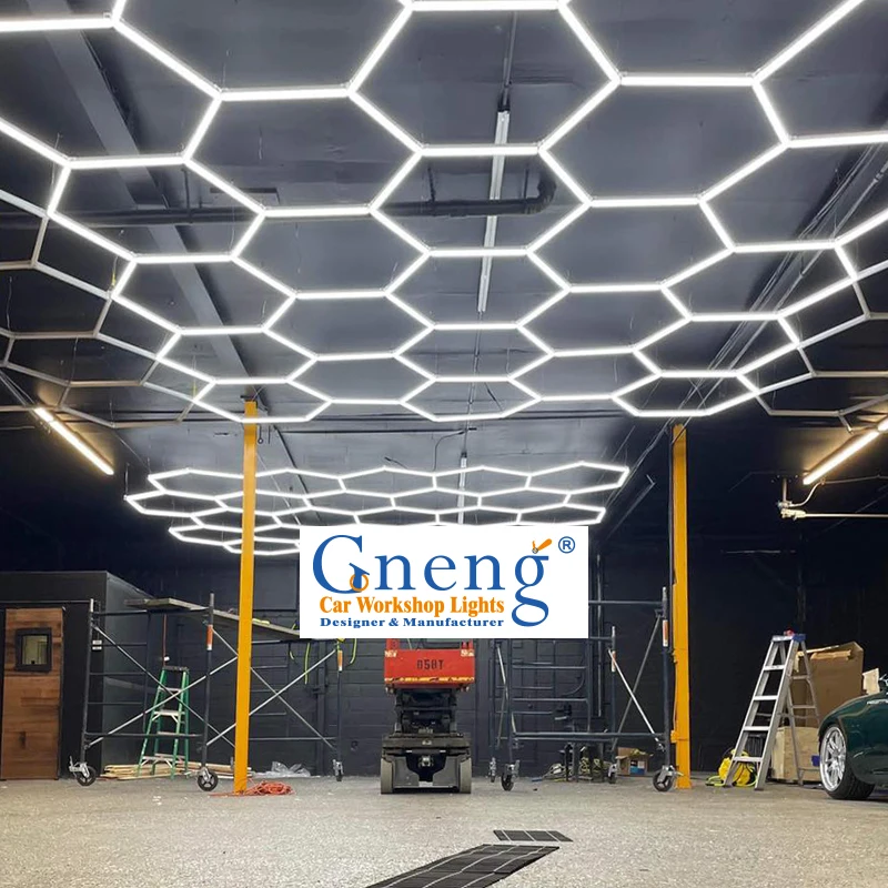 洗車ブース六角形照明ハニカム形状Led天井ガレージライト| Alibaba.com