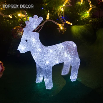 Lighted Reindeer Outdoor 2020 Hot Sale Christmas Christmas Decoration Led Acrylic Reindeer Party Decoration Toprex Decor CE Rohs
