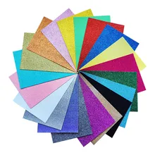 Glitter felt fabric sheet for toy and party theme projects with 20 colors for choice