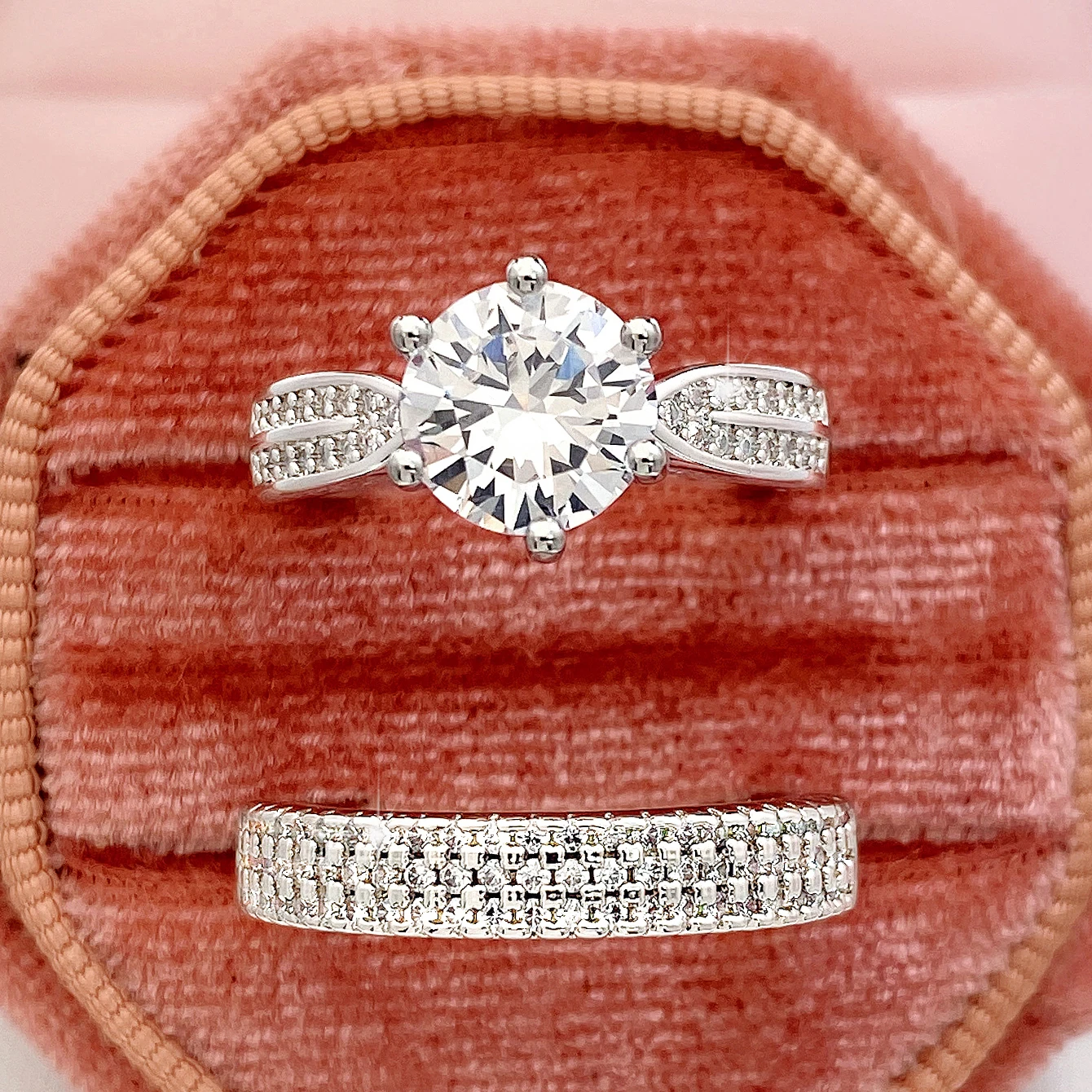 GMYIAK Lot De 2 Supports De Bagues Coniques En Marbre Avec