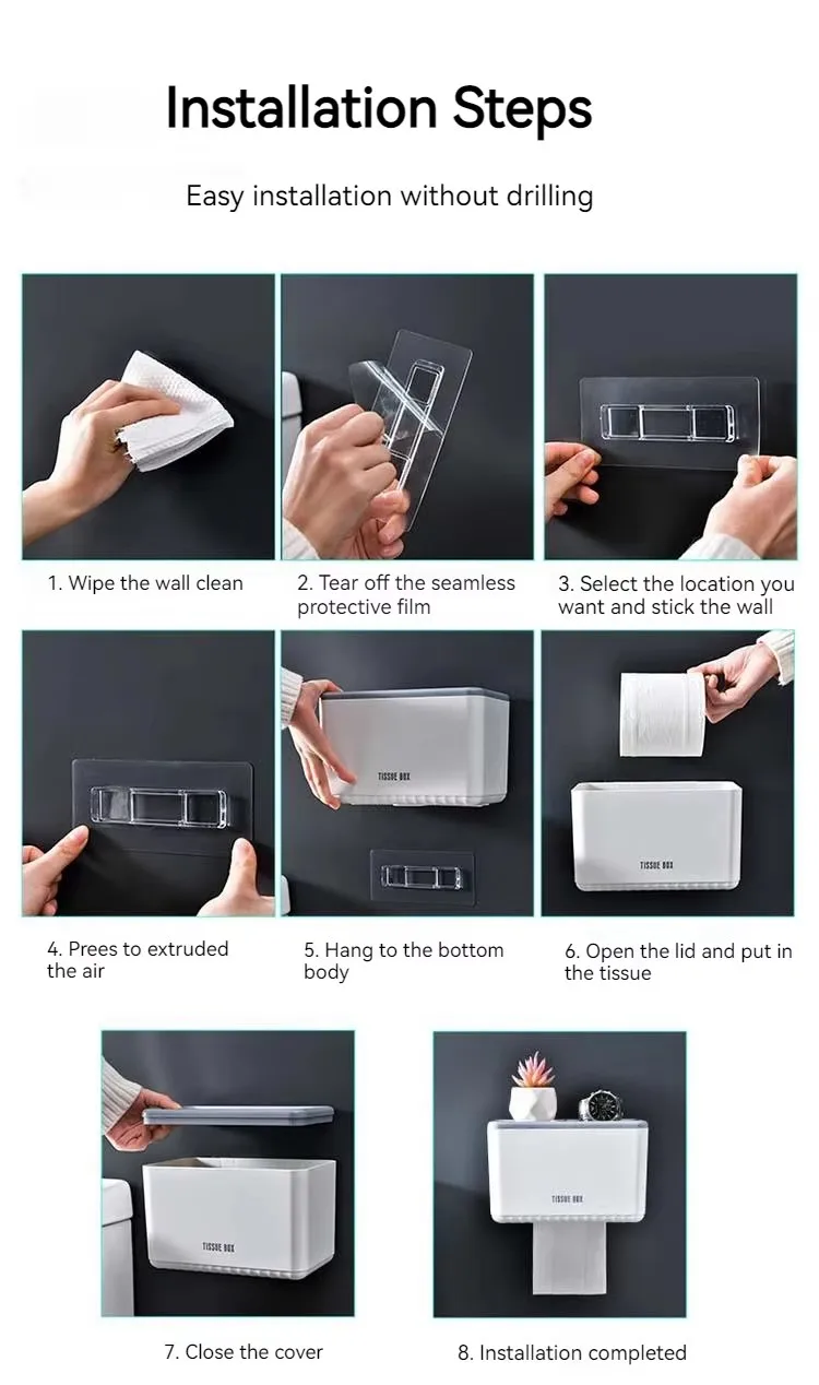 Hot Sale Modern Wall-Mounted Toilet Paper Rack Punching Free Waterproof Tissue Boxes Dispenser Mobile Phone Shelf for Bathroom supplier