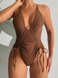 High Quality Summer Swimsuits for Women Wholesale Sexy Deep v Bikini
