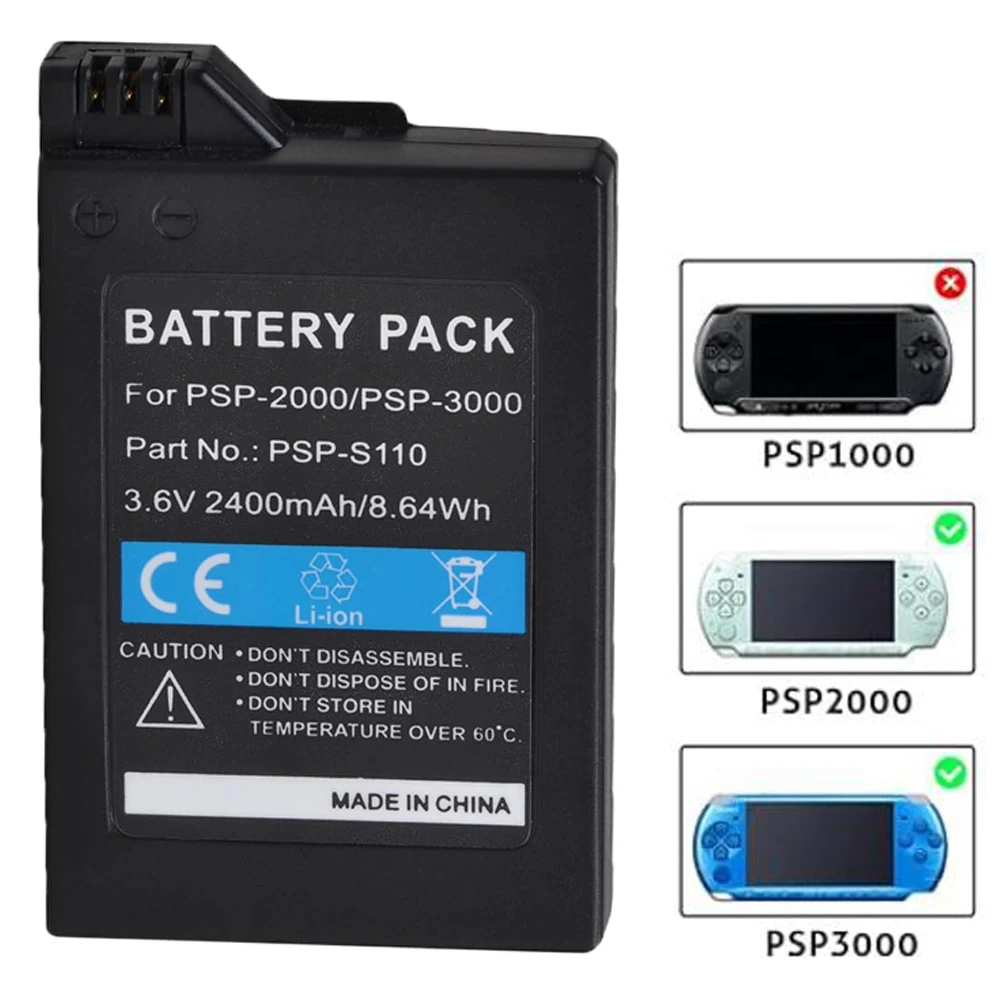 Dante's Inferno Psp Batteria Di Ricambio Da 1200 MAh 3,6 V Per Sony PSP2000 PSP3000 PSP S110 Gamepad Per Batterie Controller Portatili PlayStation Batteria Vespa Hp - Foto 6