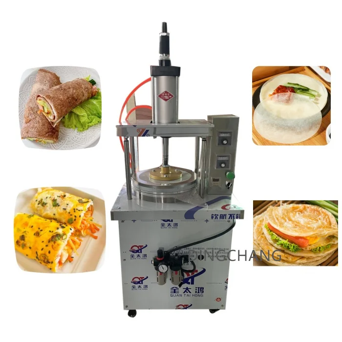 Small Scale	chicken Shawarma Making Machine	press Roti	press Spring Roll Skin Half Cooked Roti Making Machine