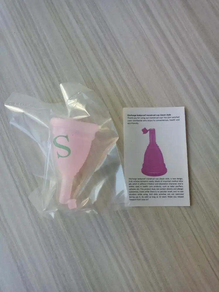 Ladies Hygiene Products Silicone Discharge Menstrual Cups With Valve