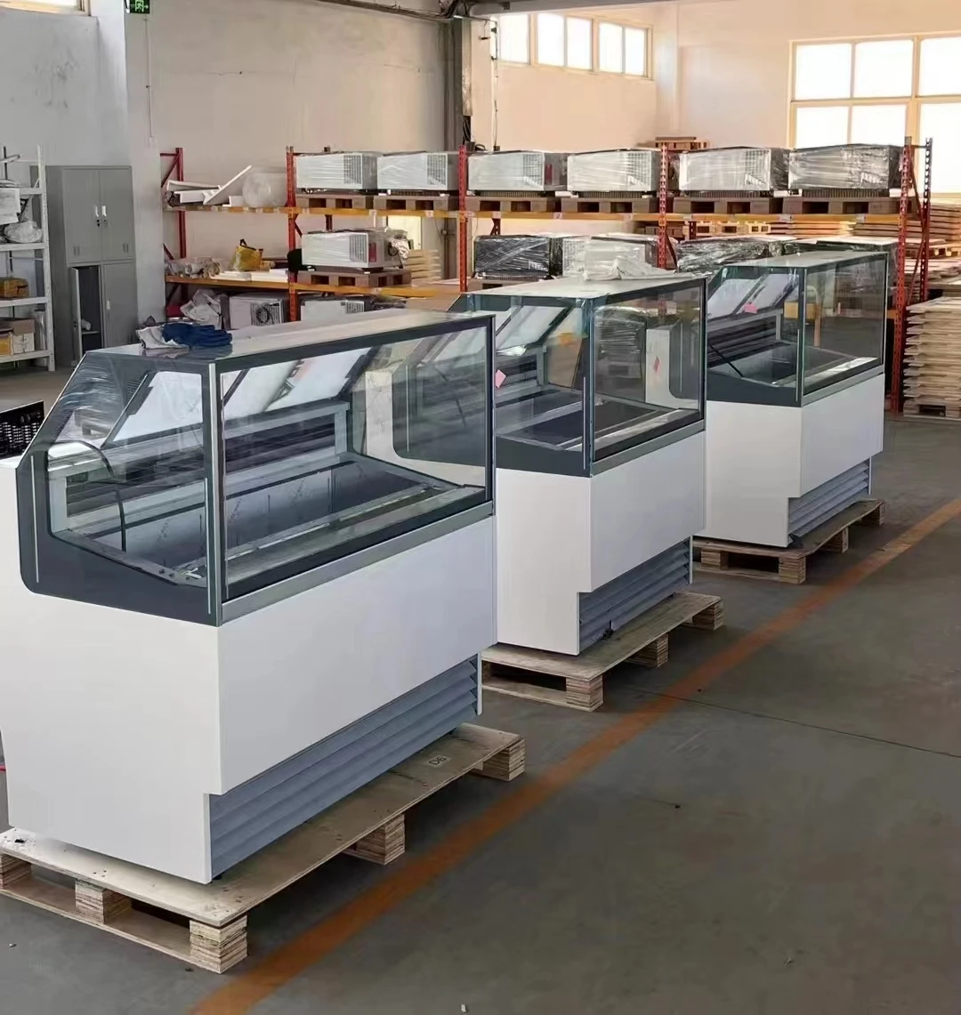 Ice Cream Display Showcase Refrigerator Mini Commercial Gelato Hard