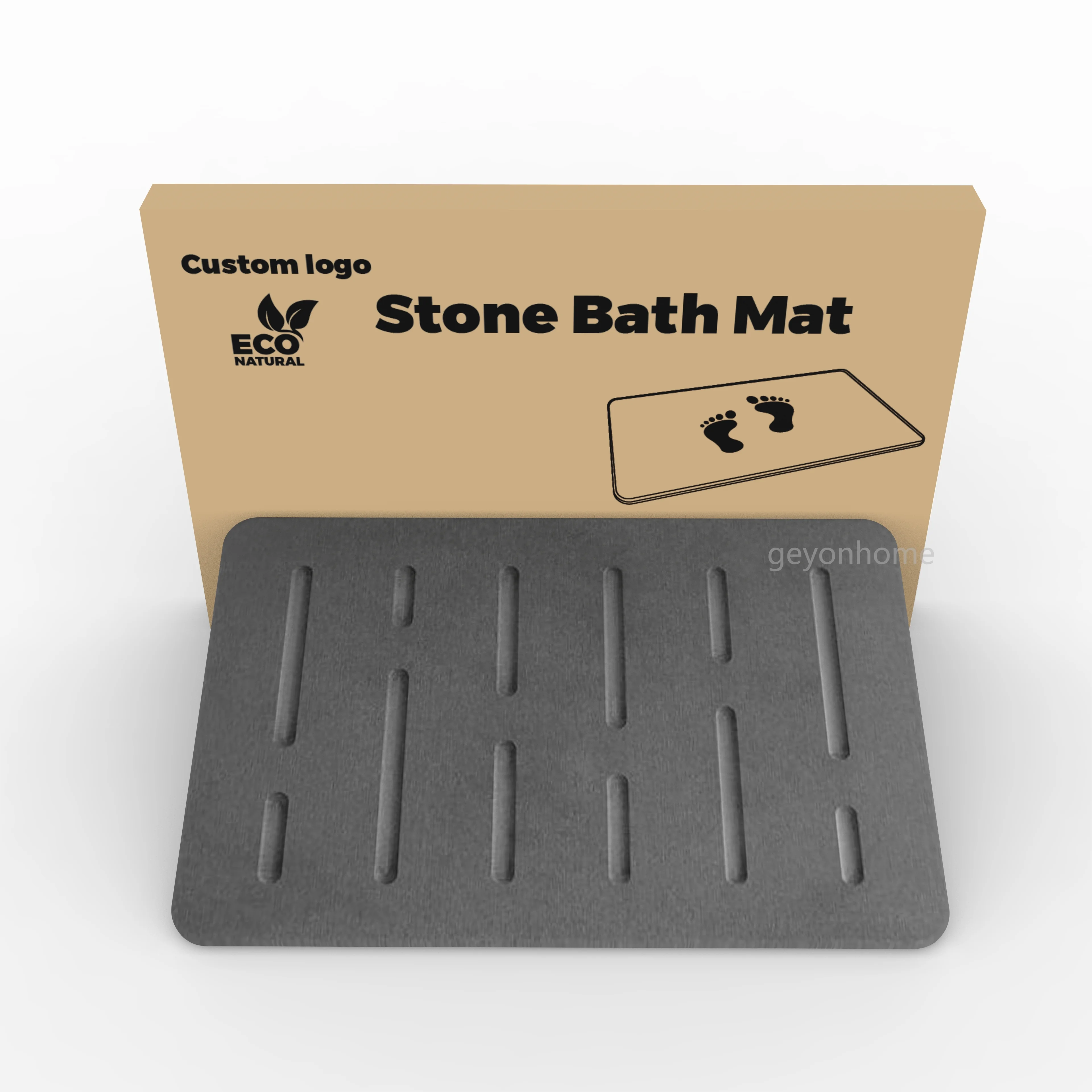 Natural Anti-Slip Fast Drying Bath Stone Mat Water-Proof Engraved Diatom Carpet for Home Use