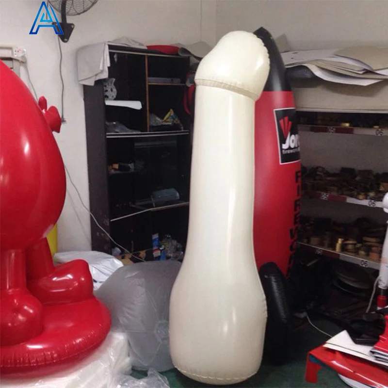 Thick Durable High Quality PVC Inflatable Penis Cock Dick Shape Punching Bag Boxing Kicking Bop Bag for Adult Party Property