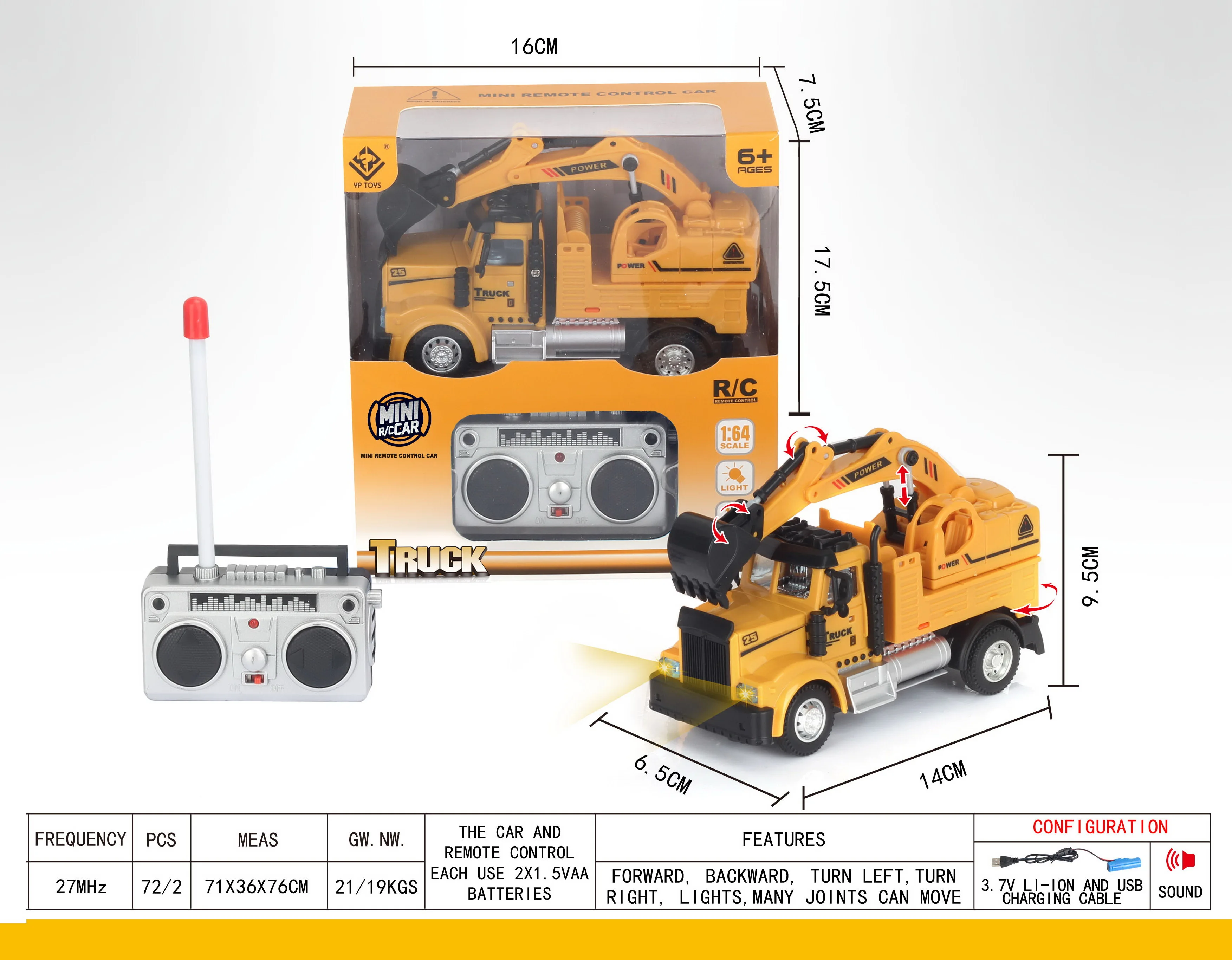 Mini Construction Rc Trucks for Kids Remote Control Engineering Truck Set  With Mini Toy Crane Rc Truck and Dump Toys Tractor Kid