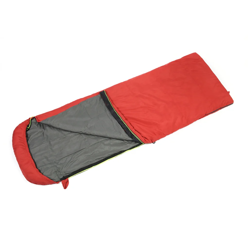 Customized All-Season Rectangle Hooded Envelope Sleeping Bag Unisex Outdoor Camping Gear