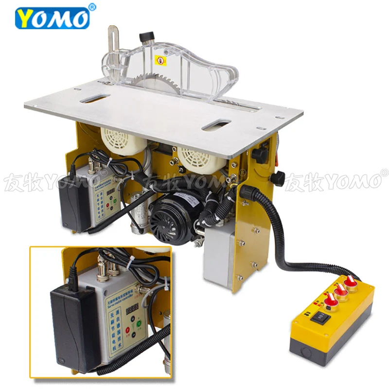 Wood Precision Table Panel Saw with Main Saw and Scoring Saw Blade 3000W Woodworking for MDF