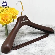Large Men Suits Hangers Brown Clothes Plastic Suit Customized Clothing Hangers