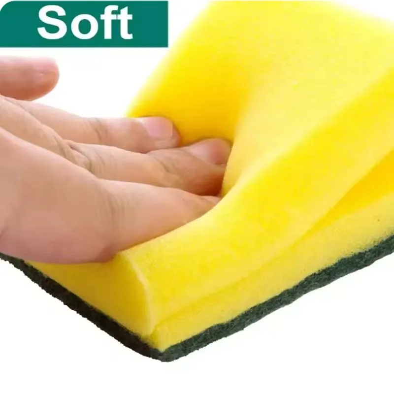 Nano Emery Kitchen Dishwashing Sponge Kit for Magic Clean Rub Pot Rust Focal Stains Scouring Pads for Effective Cleaning Sponges