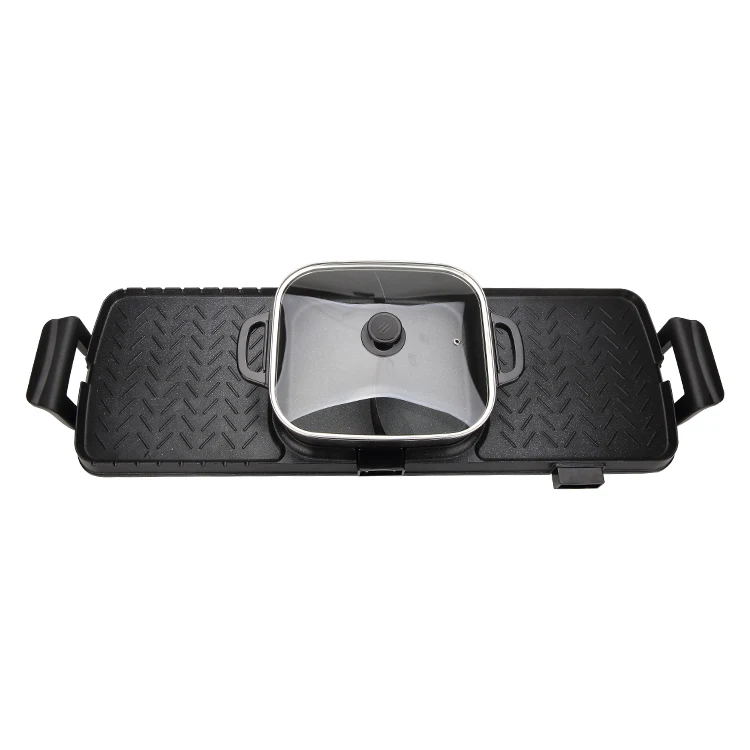 Multi-Function Commercial Electric Griddle Portable PTFE Kebab Grill Pan with Smokeless BBQ Outdoor Standing Movable Advantage