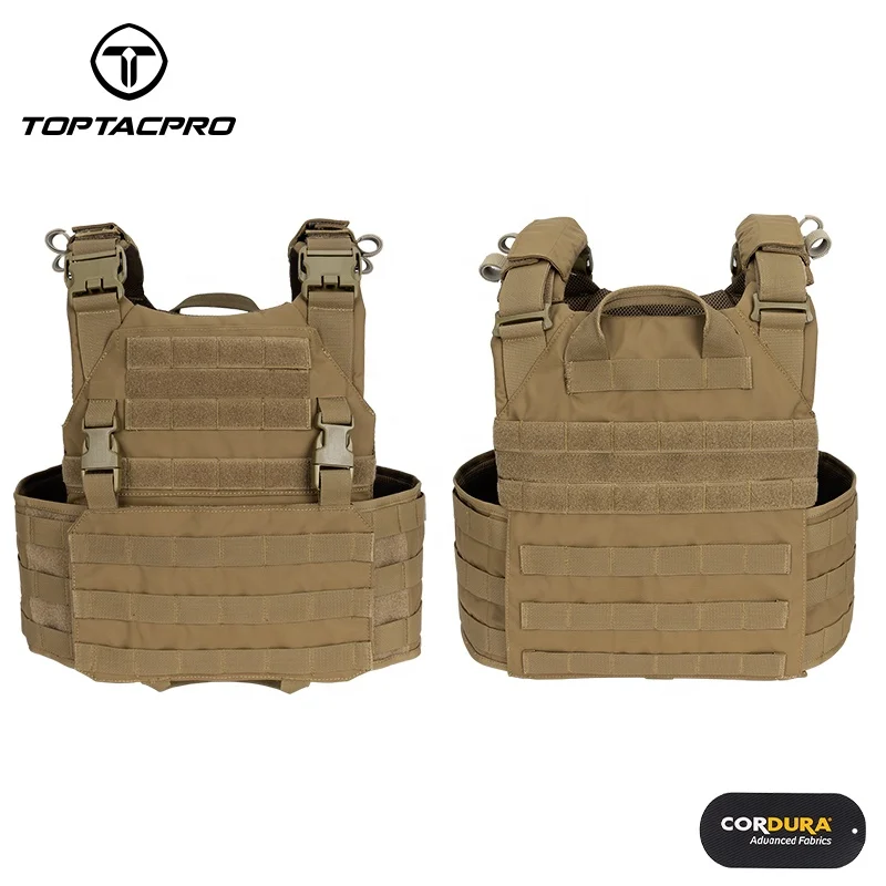 Gilet Tactique TOPTACPRO AFPC Support De Plaque Modulaire - Libération Rapide - Multicam