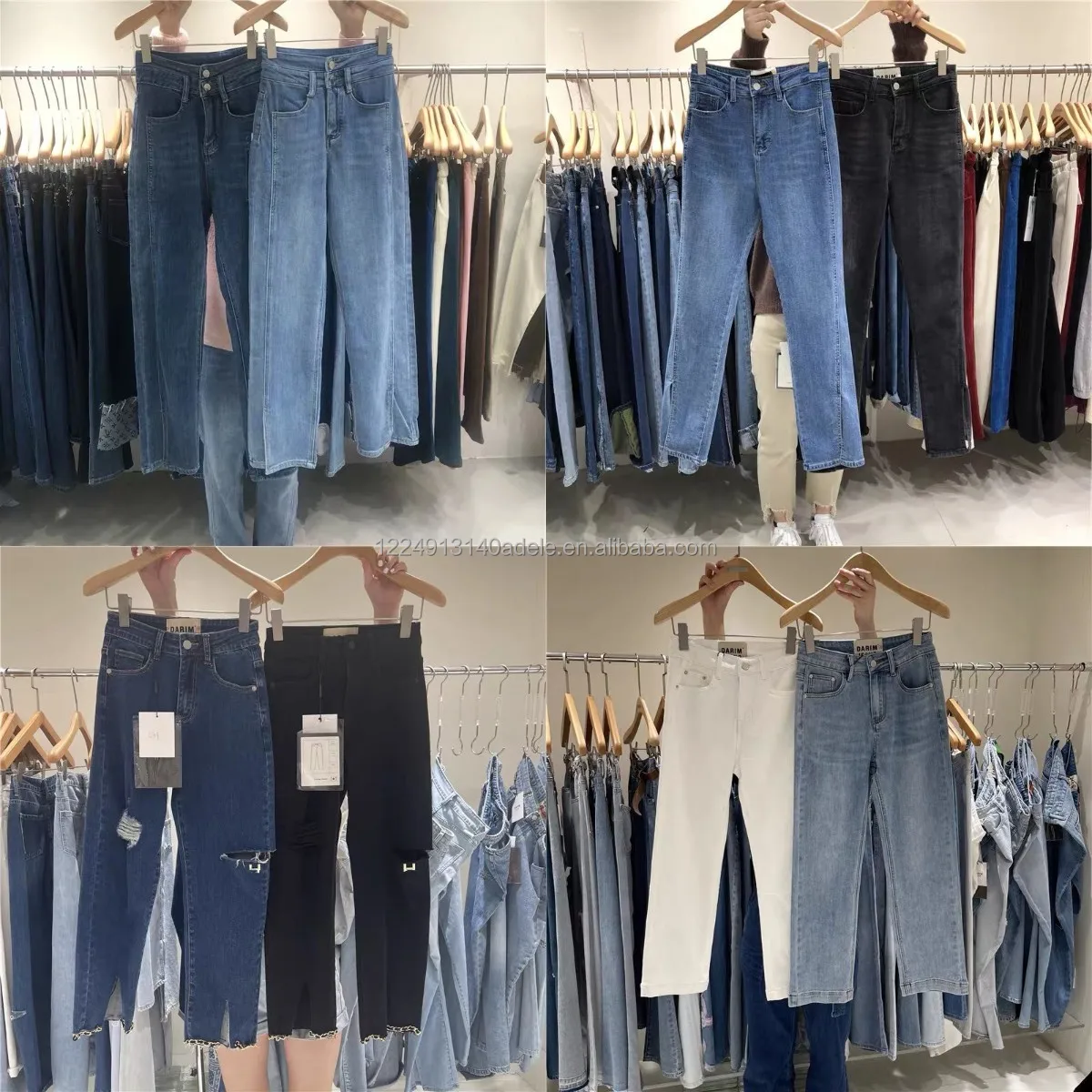 Pantalones Vaqueros Coreanos De Cintura Alta Para Mujer,Vaqueros De Pierna  Recta,Lavado De Arena,Apertura De Pie,Estilo Boyfriend - Buy Barato Mujer  Jeans De Moda De Fábrica,Vaqueros De Mujer Sexy,Pantalones Vaqueros Jeans  Mujer Product