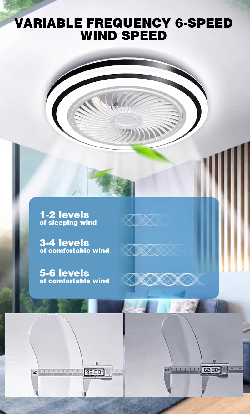 Bladeless Ceiling Fan Modern Remote Control Led Chandelier With Ceiling Fan Vintage Iron Body for Home Decor fan light