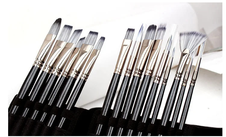 Высокое качество длинные волосы деревянная круглая краска кисть