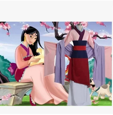 strapless open back dress Mulan Hero Red Dress Deluxe Girls Costume Child (M) 3T main image 1