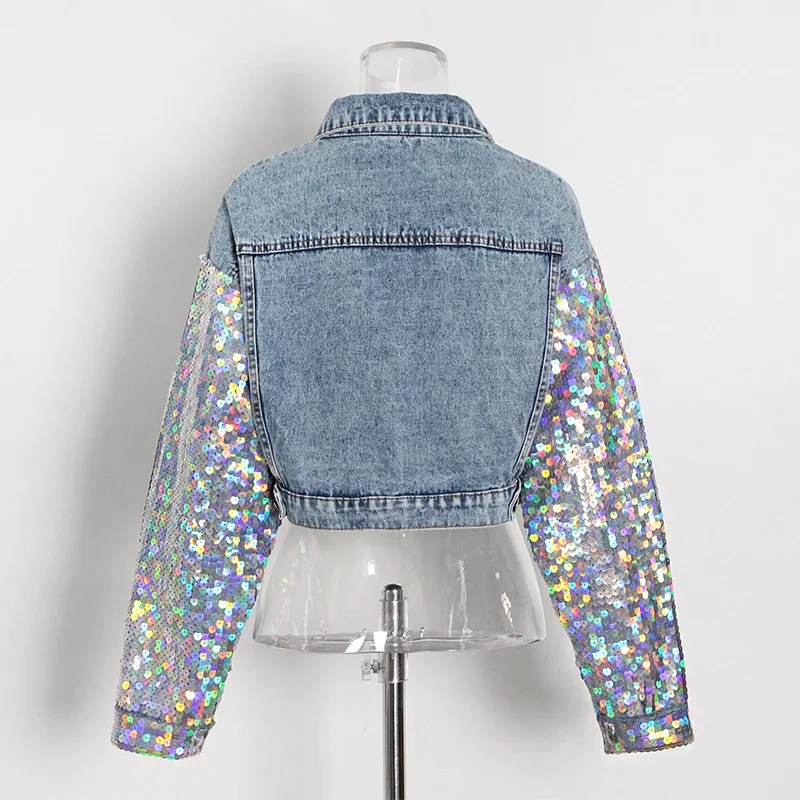 glitter denim jacket