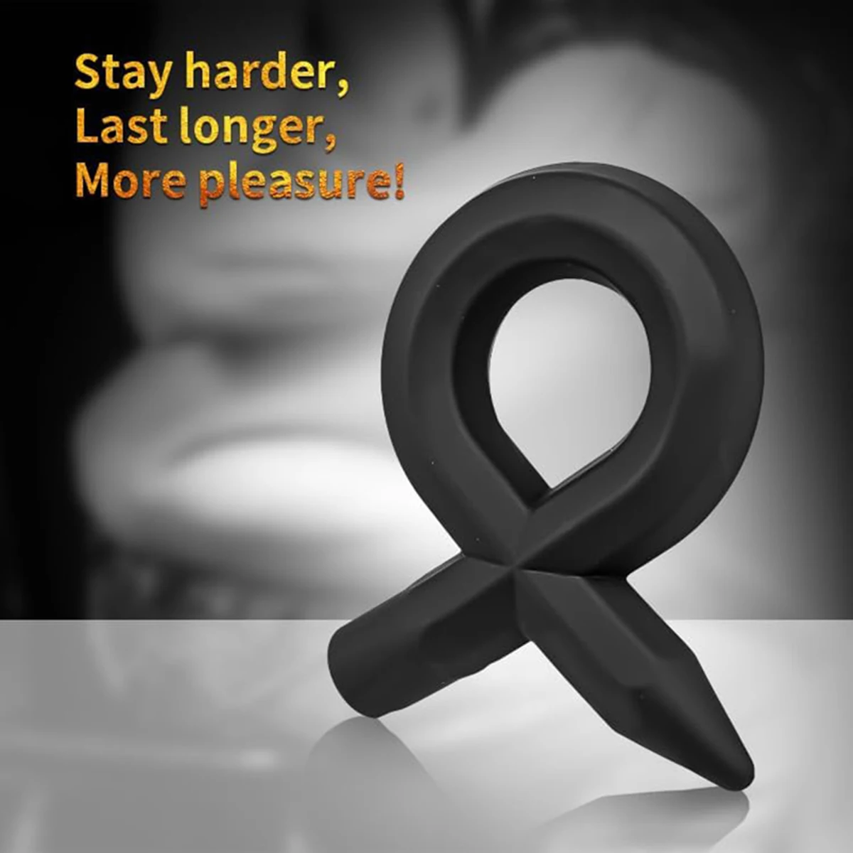 Super Lasting Expander Silicone Vibrating Penis Cock Ring Adult Sex Toys  for Male Delay Ejaculation Time-Lasting Sleeved Ring