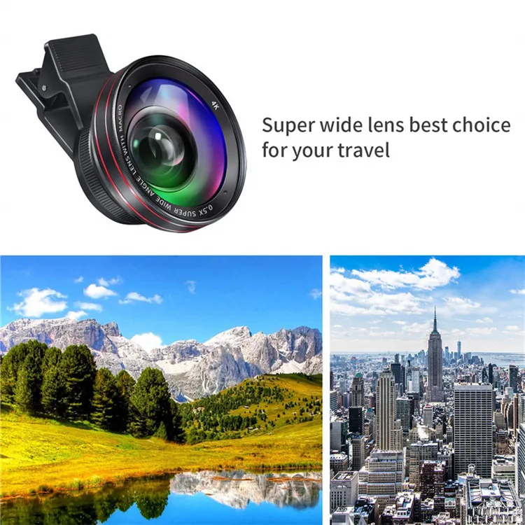 Aipaxal горячая Распродажа HD 0.5x супер широкоугольный объектив камеры