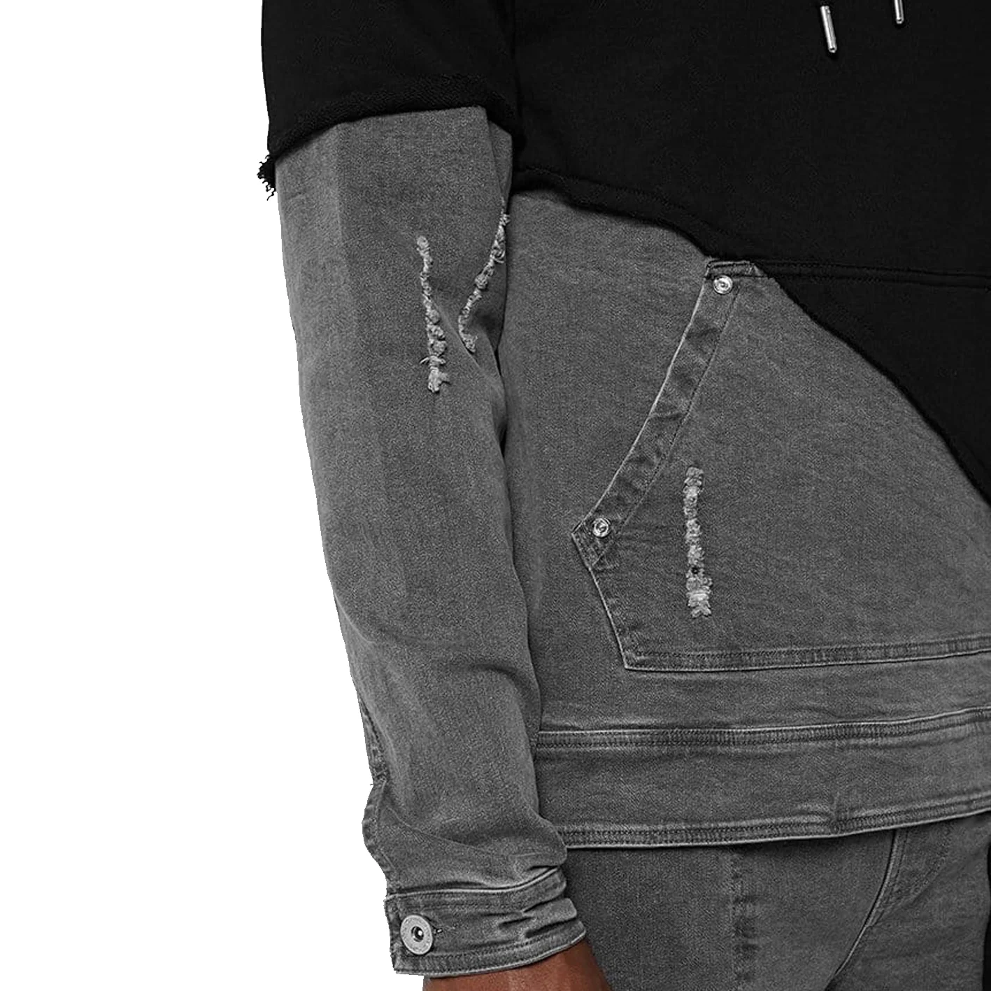 Patch Denim High Quality Blank Hoodies Wholesale Classic Thin Pullover