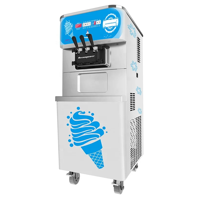 Oceanpower OP138C Soft Serve Ice Cream Making Machine Maker Commercial Frozen Yogurt Machine