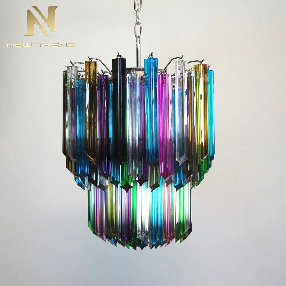 CPL-460 Romantic French Style Murano Glass Chandelier – Creative Retro LED Pendant Light for Bedroom & Dining
