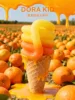 Temperature change-orange ice cream