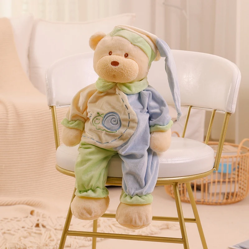 Baby Sleeping Plush Toy Teddy Bear Prayer Custom Fancy Soft Stuffed Bear  Doll Pajamas Bear for Promotion Gift