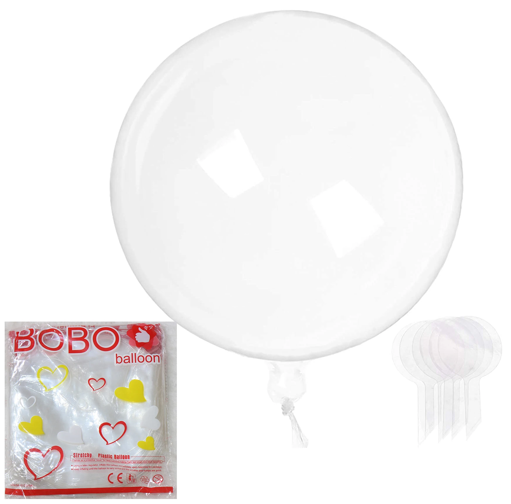 Bobo Transparent Balloon Lot, Bobo Balloons Latex Balloon