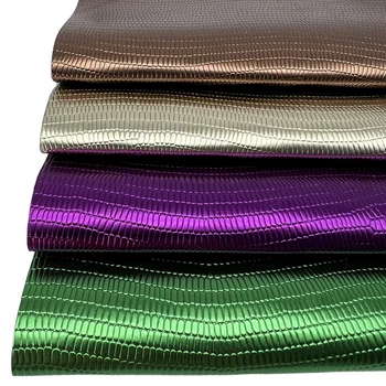 Lizard Snake Crocodile Embossed PU Leather Synthetic Leather for Bags Shoes Furniture Faux Animal Skin Design