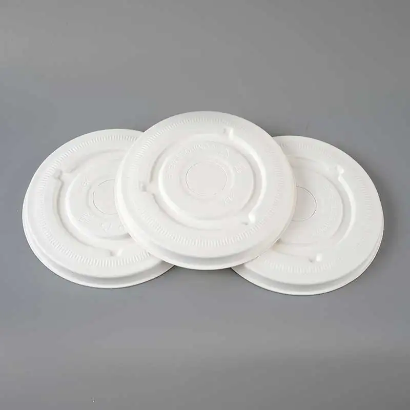 Cover For Coffee Cup Bagasse Sipper Lid Biodegradable Drinking Cups With Lids